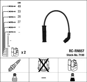 Комплект проводов зажигания NGK 7198
