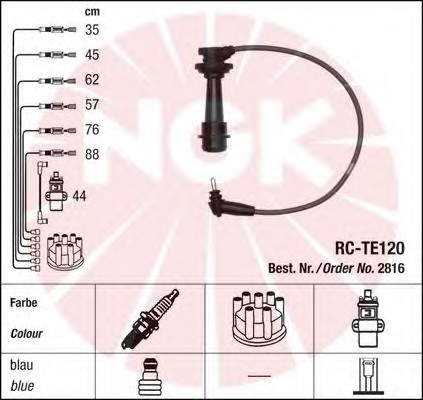 Провод высоковольтный NGK 2816