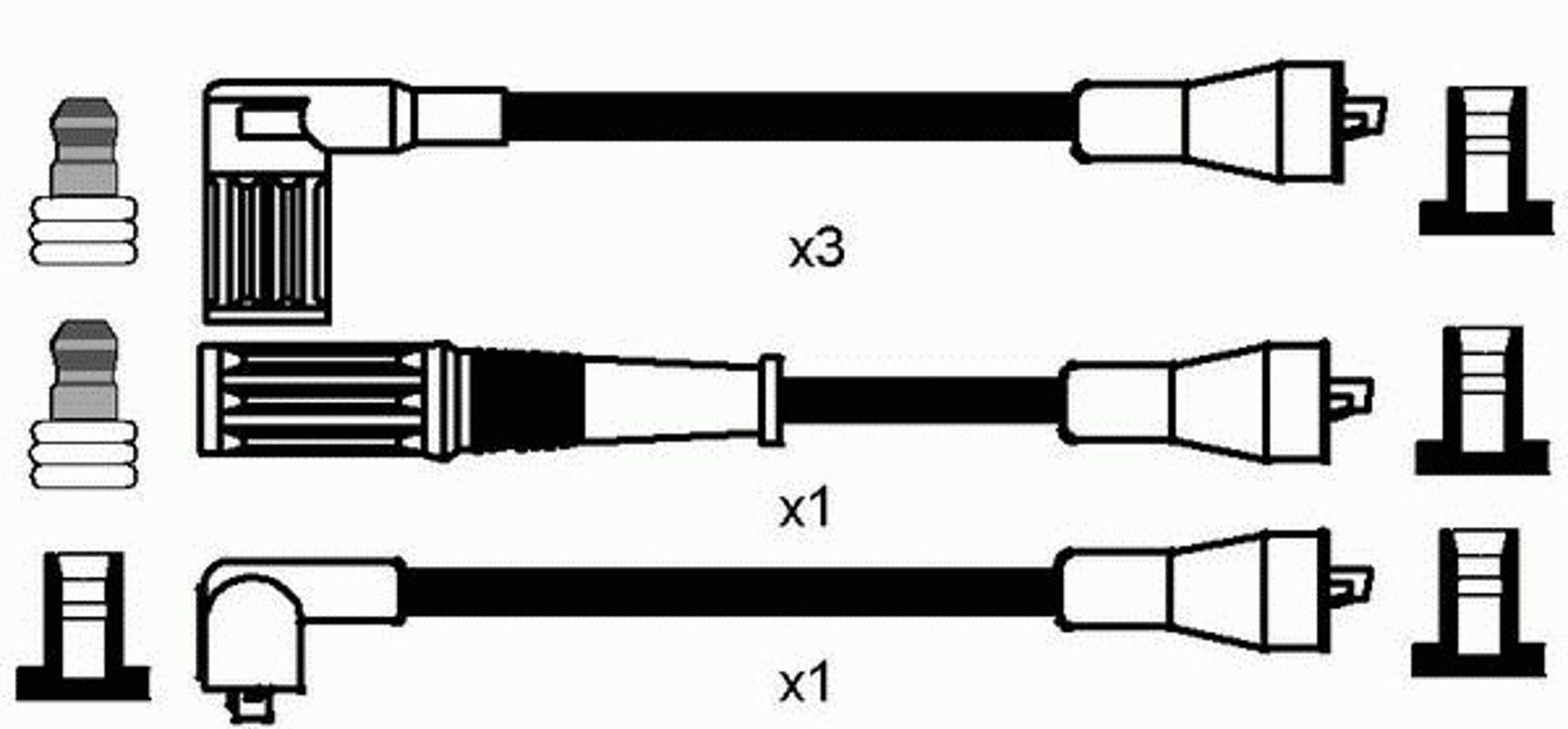 Комплект проводов зажигания NGK 7242