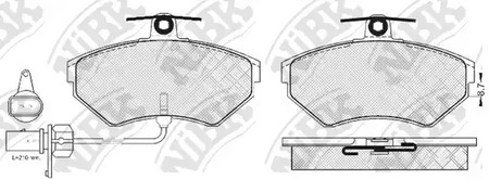 Тормозные колодки дисковые NIBK PN0023W