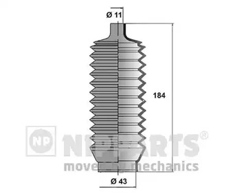 Комплект пылника рулевое управление NIPPARTS J2845000