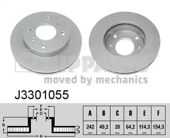 Диск тормозной NIPPARTS J3301055