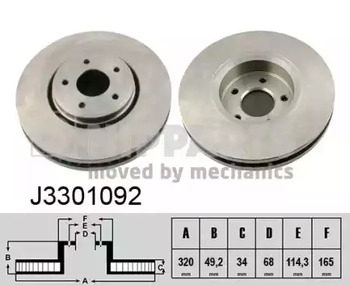 Диск тормозной NIPPARTS J3301092