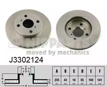 Диск тормозной NIPPARTS J3302124
