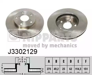 Тормозные диски NIPPARTS J3302129