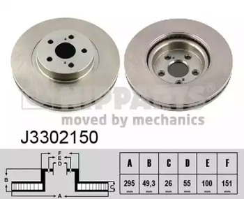 Тормозные диски NIPPARTS J3302150