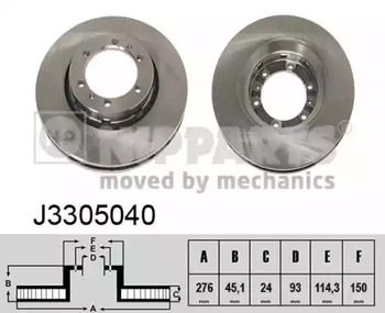 Диск тормозной NIPPARTS J3305040