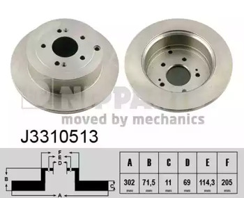 Диск тормозной NIPPARTS J3310513