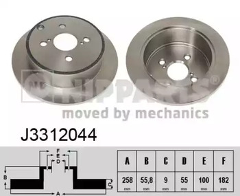 Диск тормозной NIPPARTS J3312044