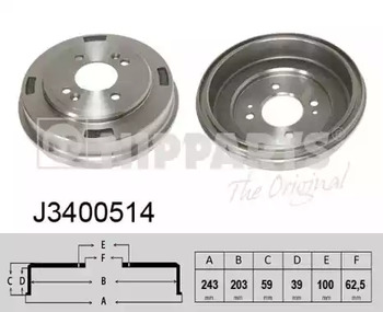 Барабан тормозной NIPPARTS J3400514