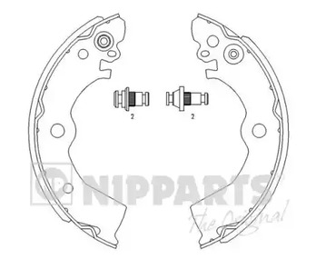 Тормозные колодки барабанные NIPPARTS J3501042