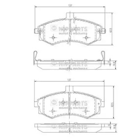 Тормозные колодки дисковые NIPPARTS J3600535