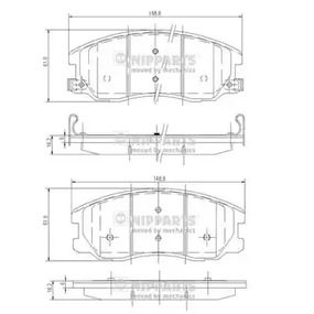 Колодки тормозные дисковые комплект NIPPARTS J3600913