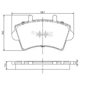 Колодки тормозные дисковые NIPPARTS J3601079