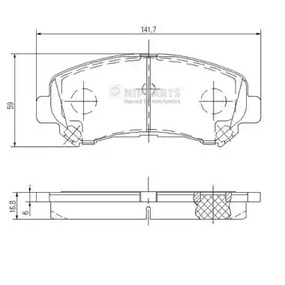 Колодки тормозные дисковые NIPPARTS J3601096