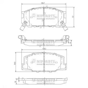 Тормозные колодки дисковые NIPPARTS J3602031