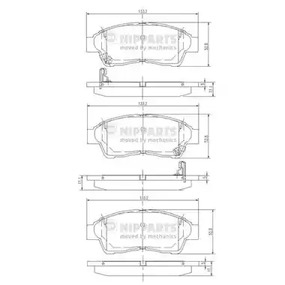 Колодки тормозные дисковые NIPPARTS J3602064