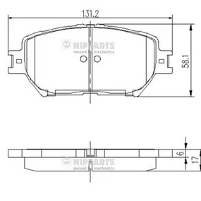 Колодки тормозные дисковые комплект NIPPARTS J3602099
