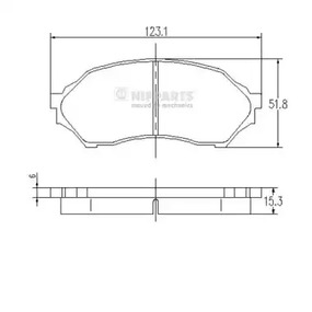 Тормозные колодки дисковые NIPPARTS J3603047