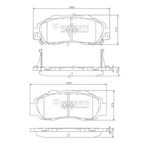 Тормозные колодки дисковые NIPPARTS J3604032