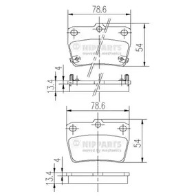 Колодки тормозные дисковые NIPPARTS J3612020