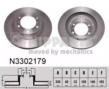 Диск тормозной NIPPARTS N3302179