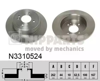 Диск тормозной NIPPARTS N3310524