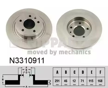 Диск тормозной NIPPARTS N3310911