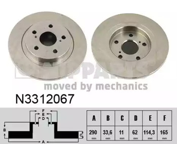 Диск тормозной NIPPARTS N3312067