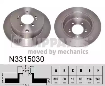 Тормозные диски NIPPARTS N3315030
