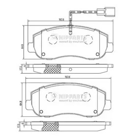 Комплект тормозных колодок дисковый тормоз NIPPARTS N3601105
