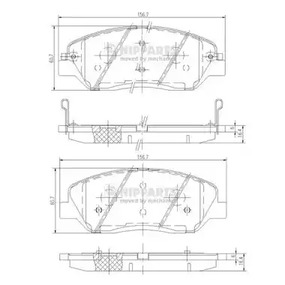 Колодки тормозные дисковые NIPPARTS N3605051