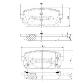 Колодки тормозные дисковые NIPPARTS N3610309