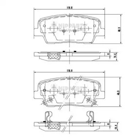 Колодки тормозные дисковые NIPPARTS N3610312