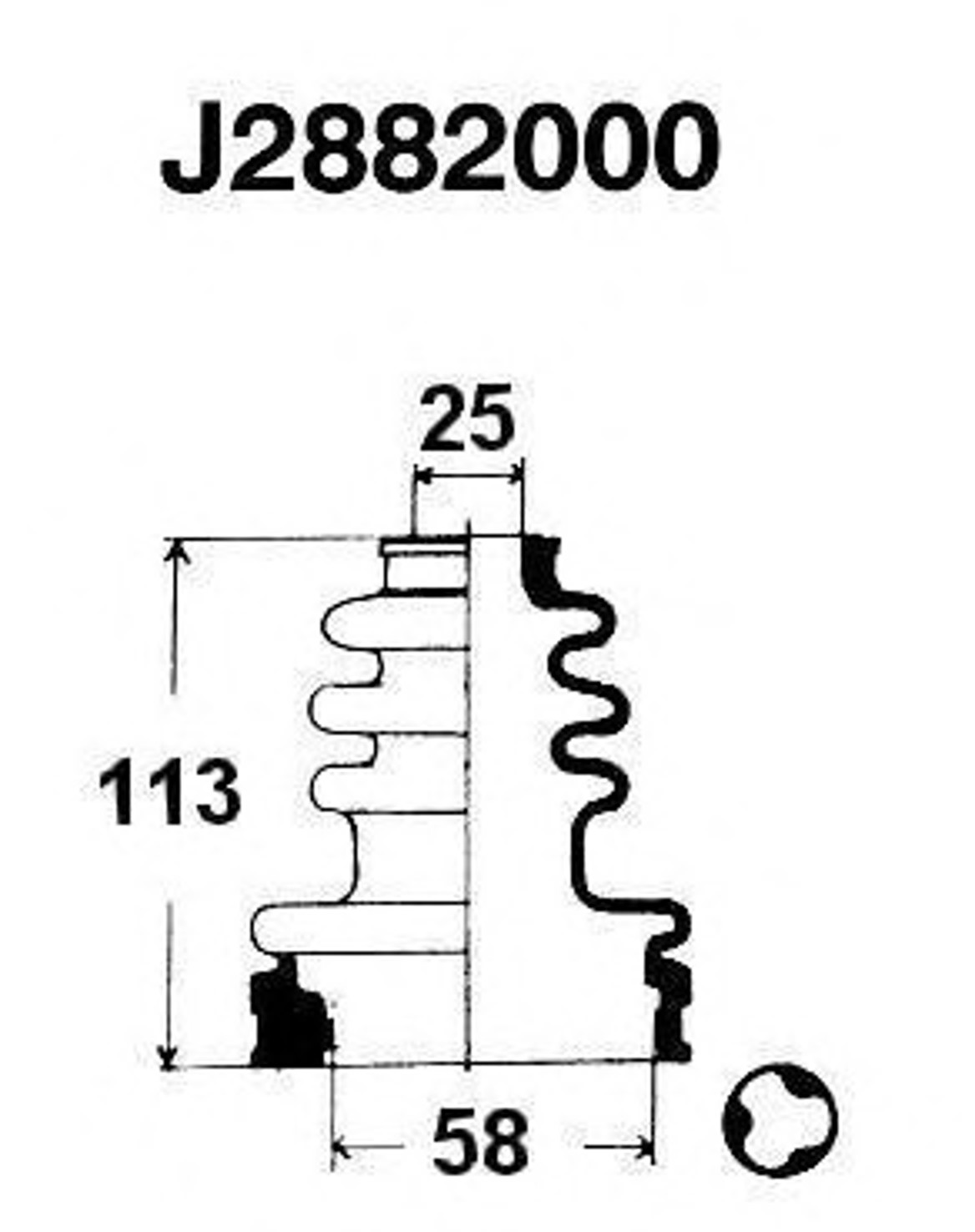Пыльник шруса NIPPARTS J2882000
