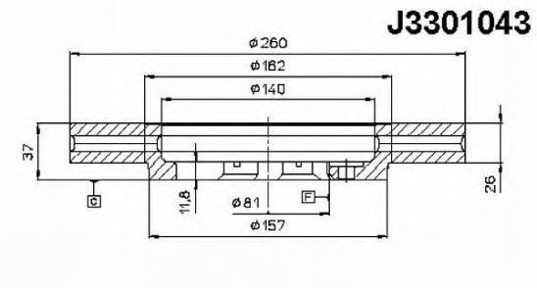 Диск тормозной NIPPARTS J3301043