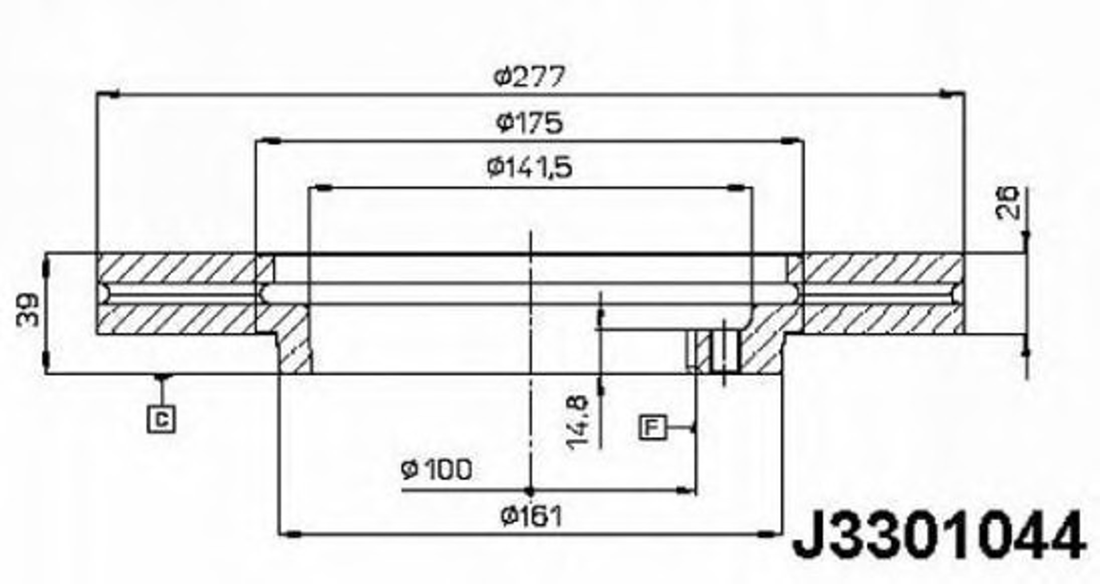 Диск тормозной NIPPARTS J3301044