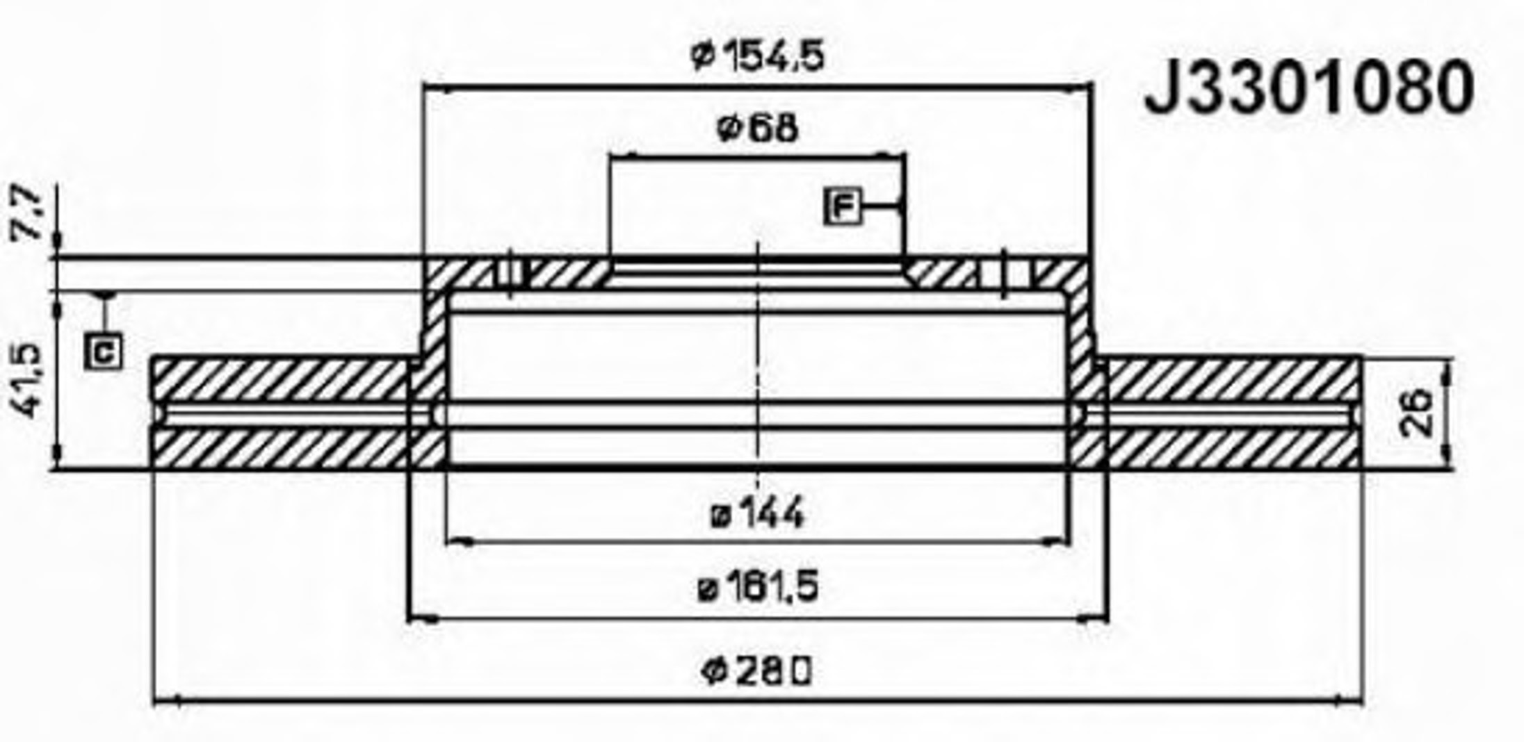 Диск тормозной NIPPARTS J3301080