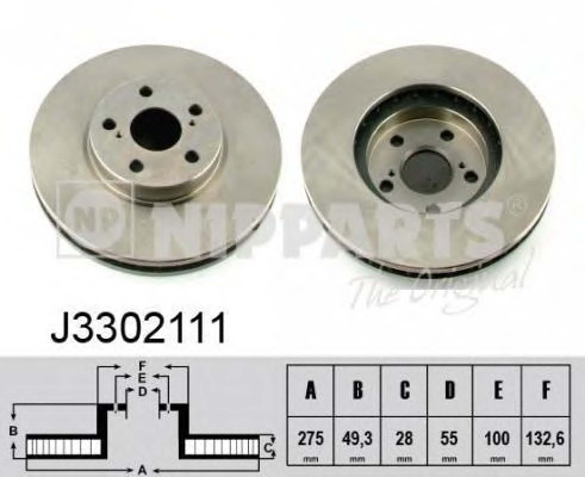 Диск тормозной NIPPARTS J3302111
