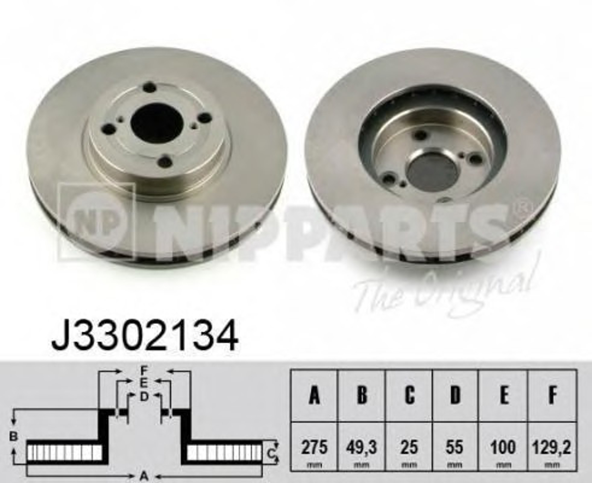 Диск тормозной NIPPARTS J3302134