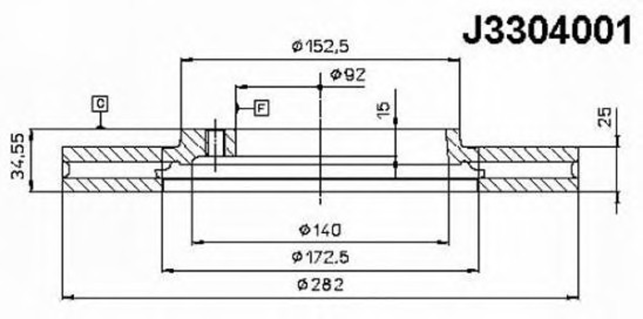 Диск тормозной NIPPARTS J3304001