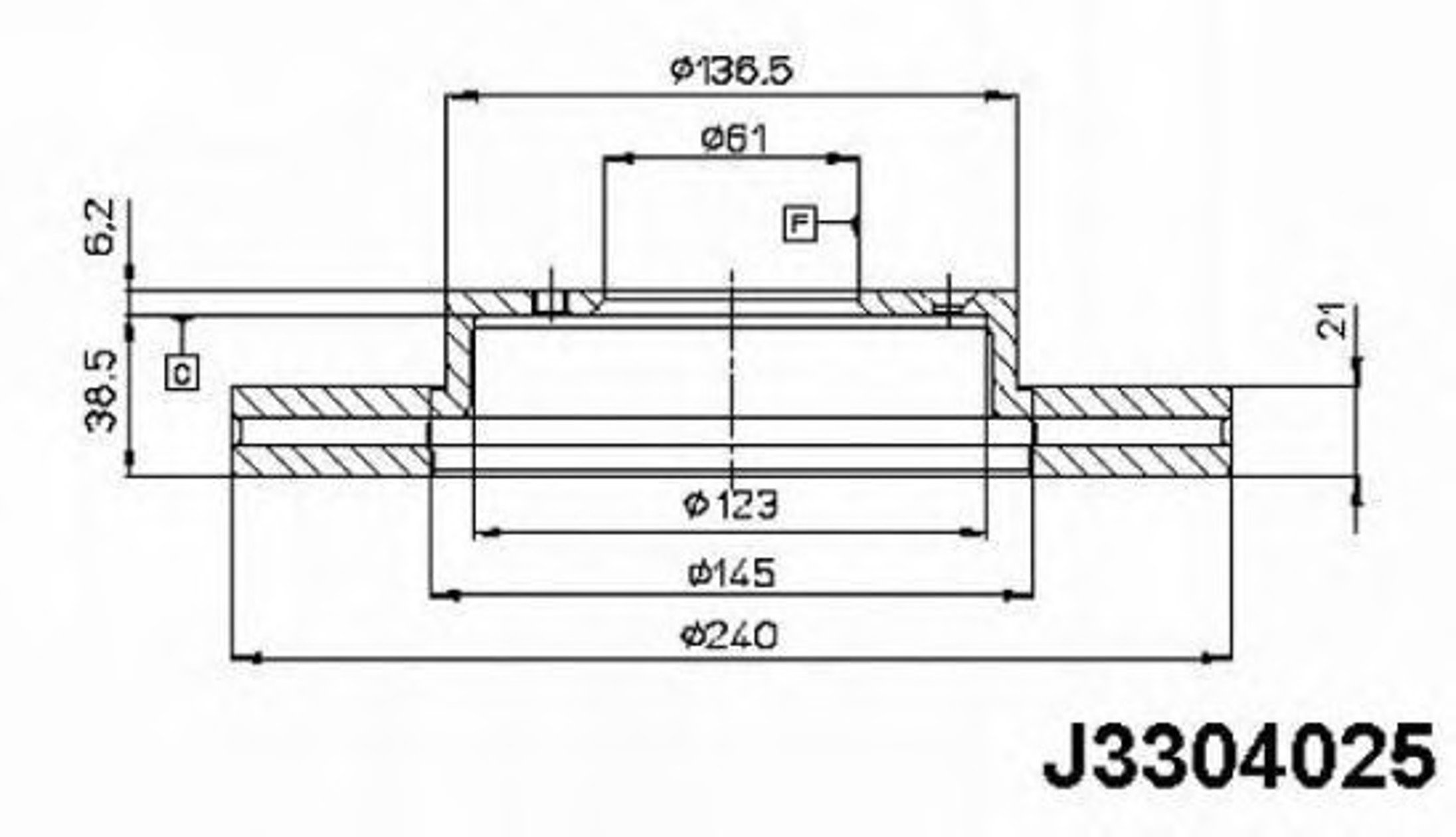 Диск тормозной NIPPARTS J3304025