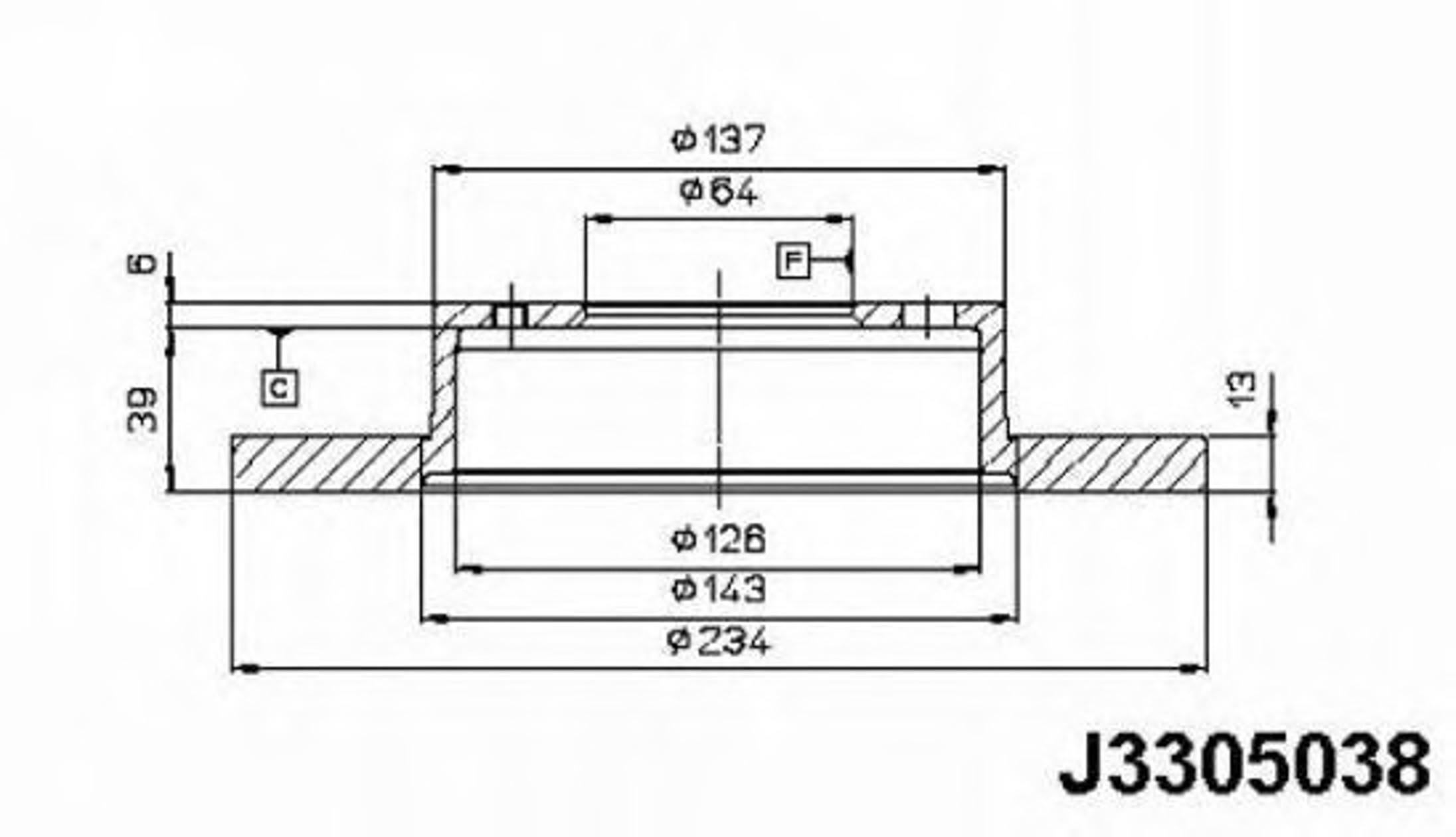 Диск тормозной NIPPARTS J3305038