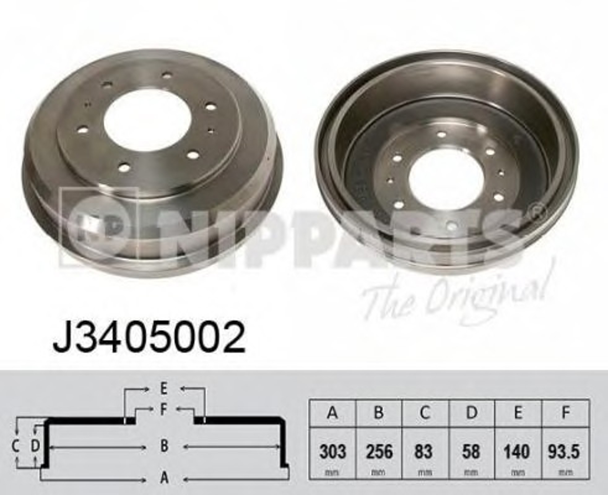 Барабан тормозной NIPPARTS J3405002