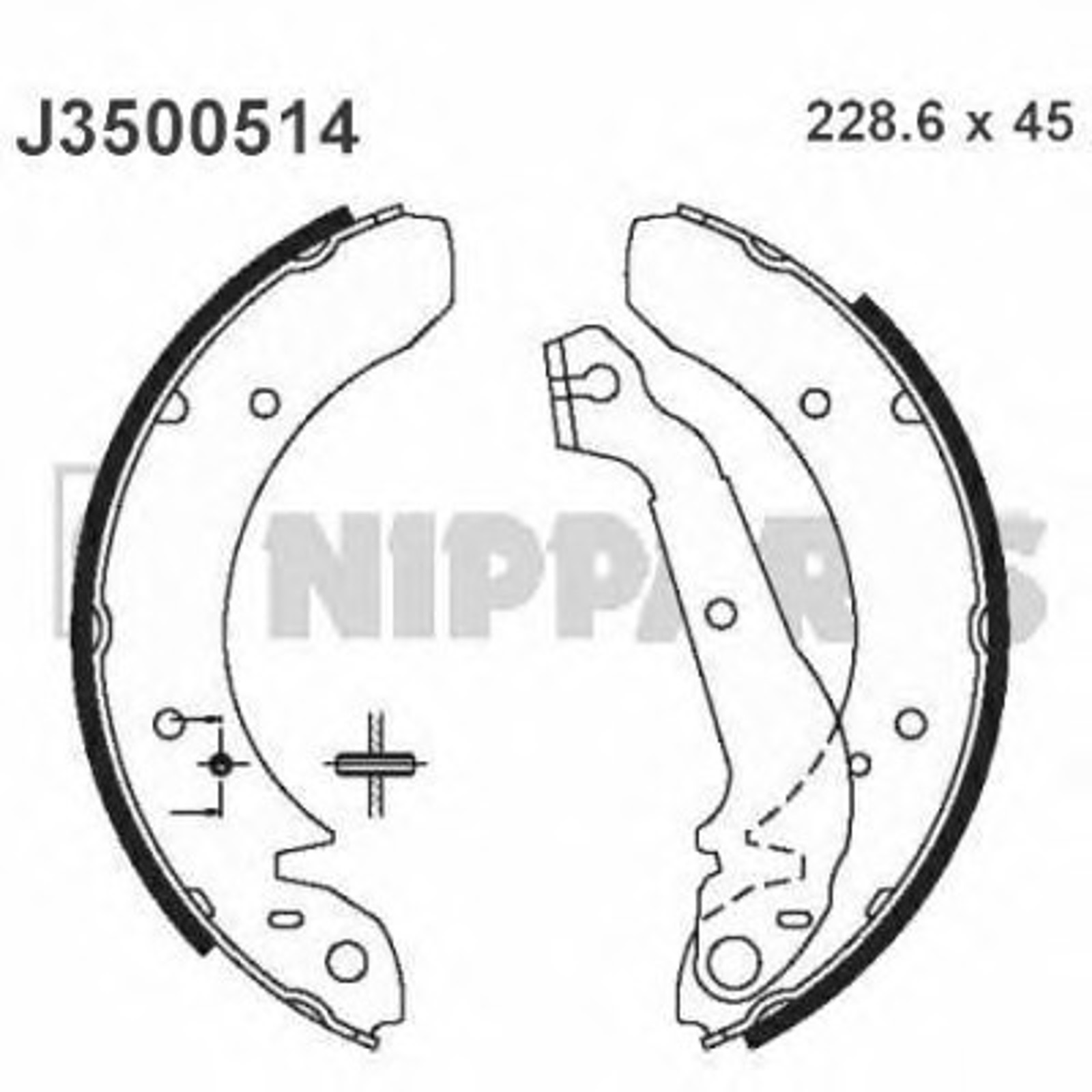 Комплект тормозных колодок NIPPARTS J3500514