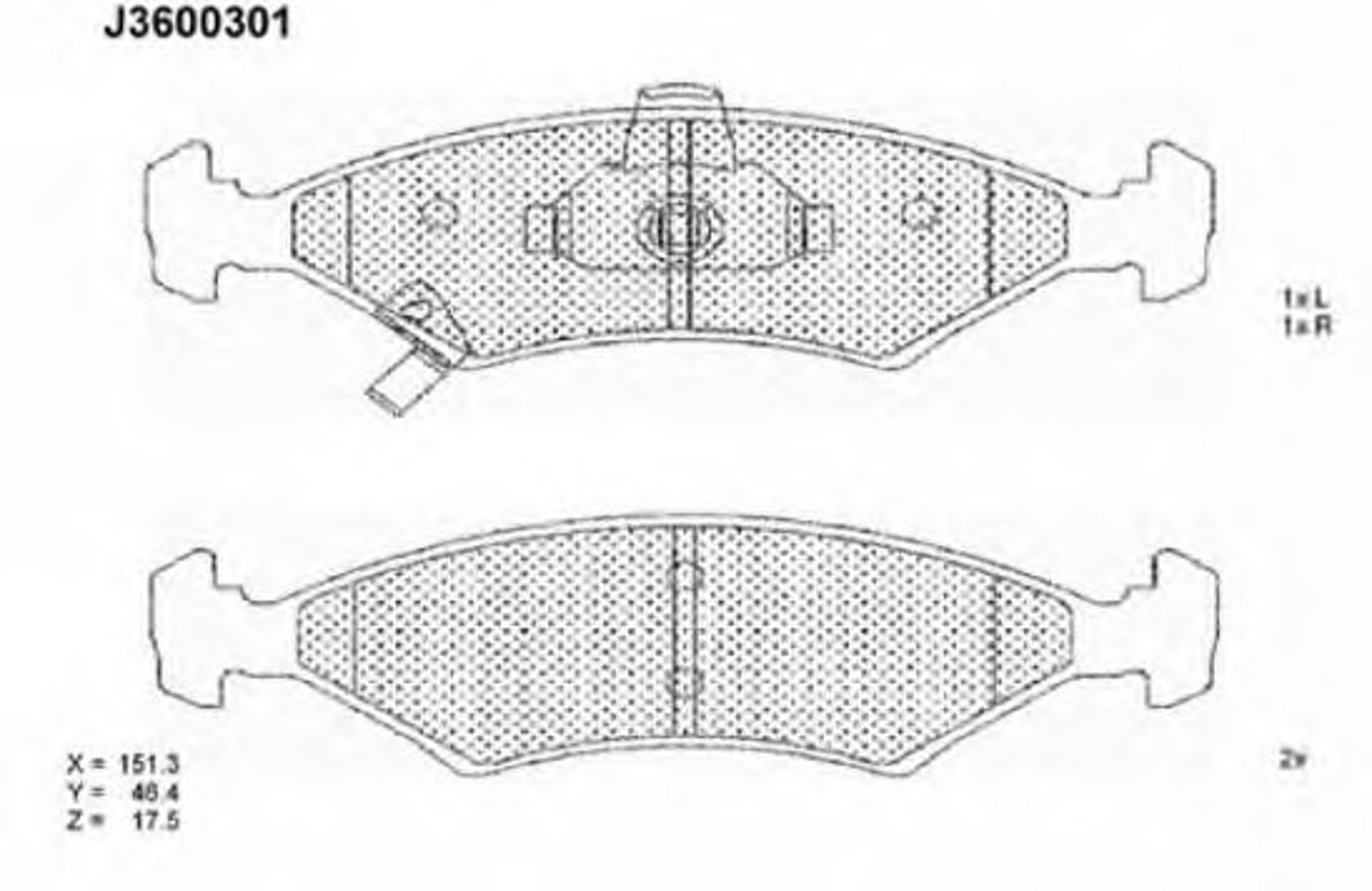 Колодки тормозные дисковые NIPPARTS J3600301