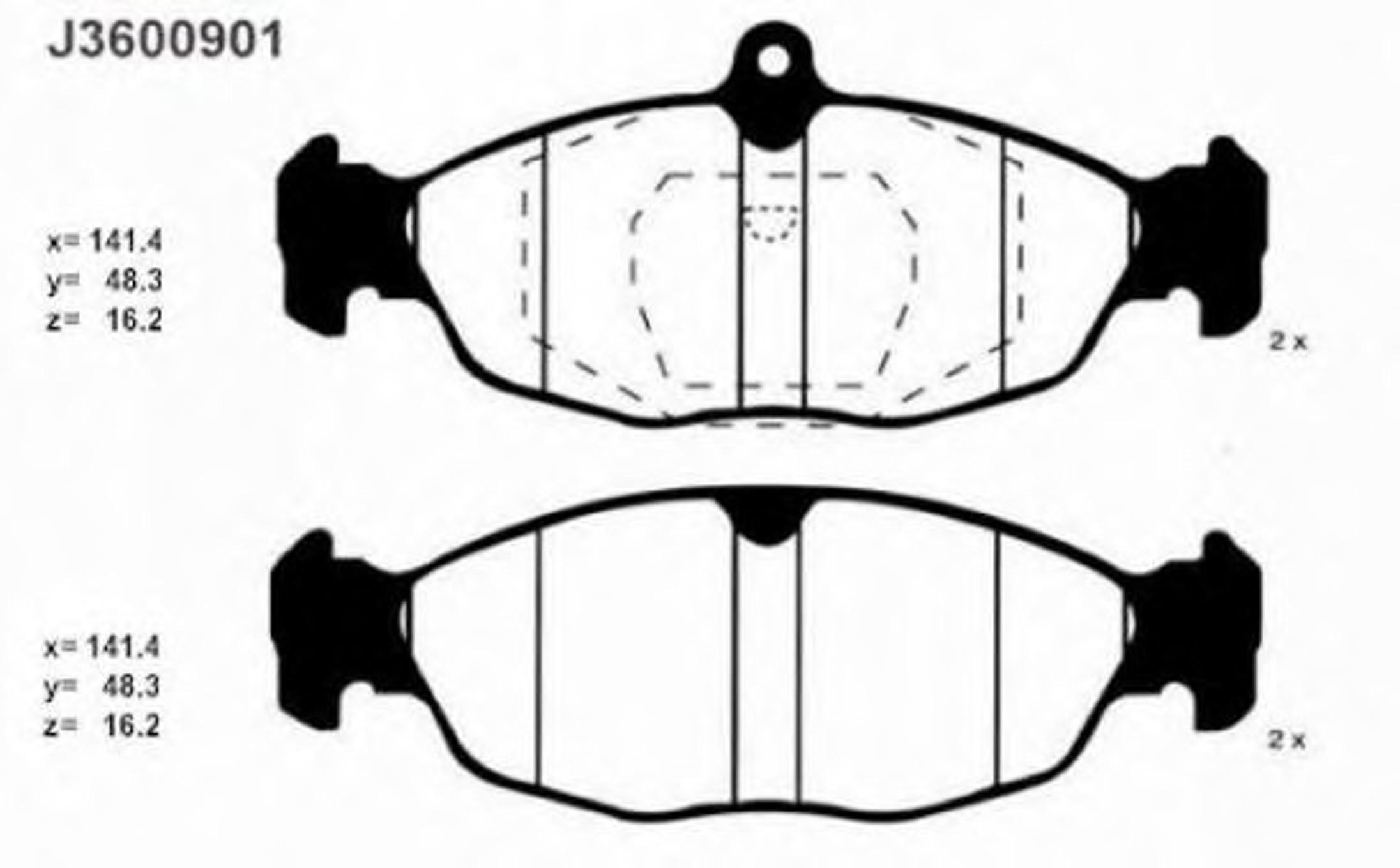 Колодки тормозные дисковые NIPPARTS J3600901