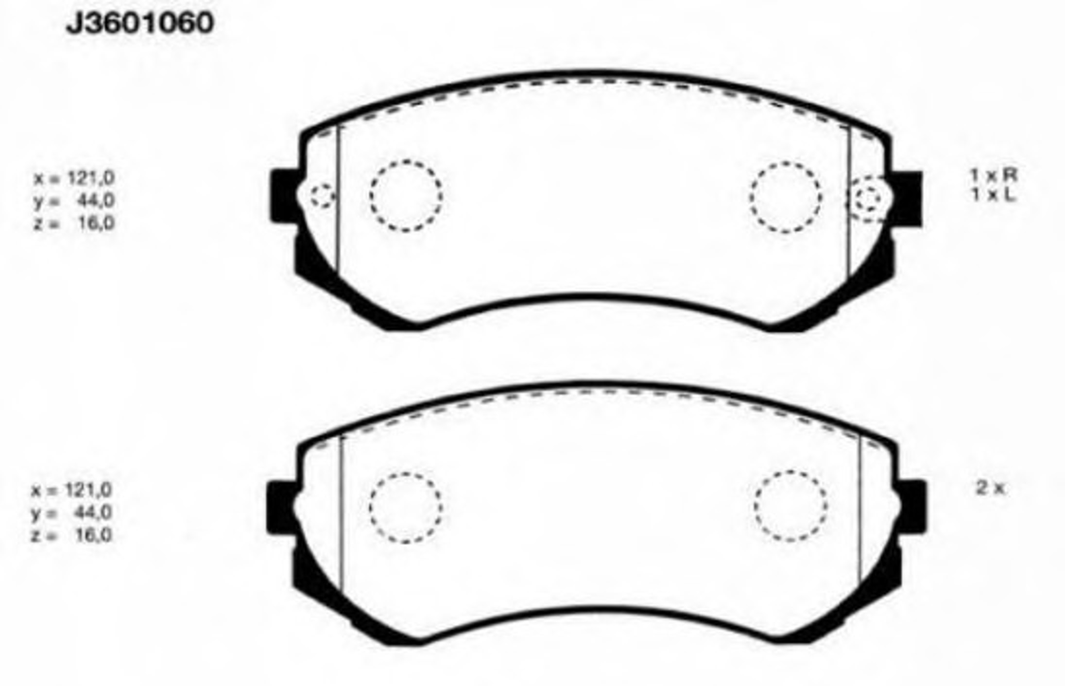 Колодки тормозные дисковые NIPPARTS J3601060