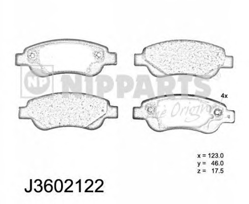 Тормозные колодки NIPPARTS J3602122