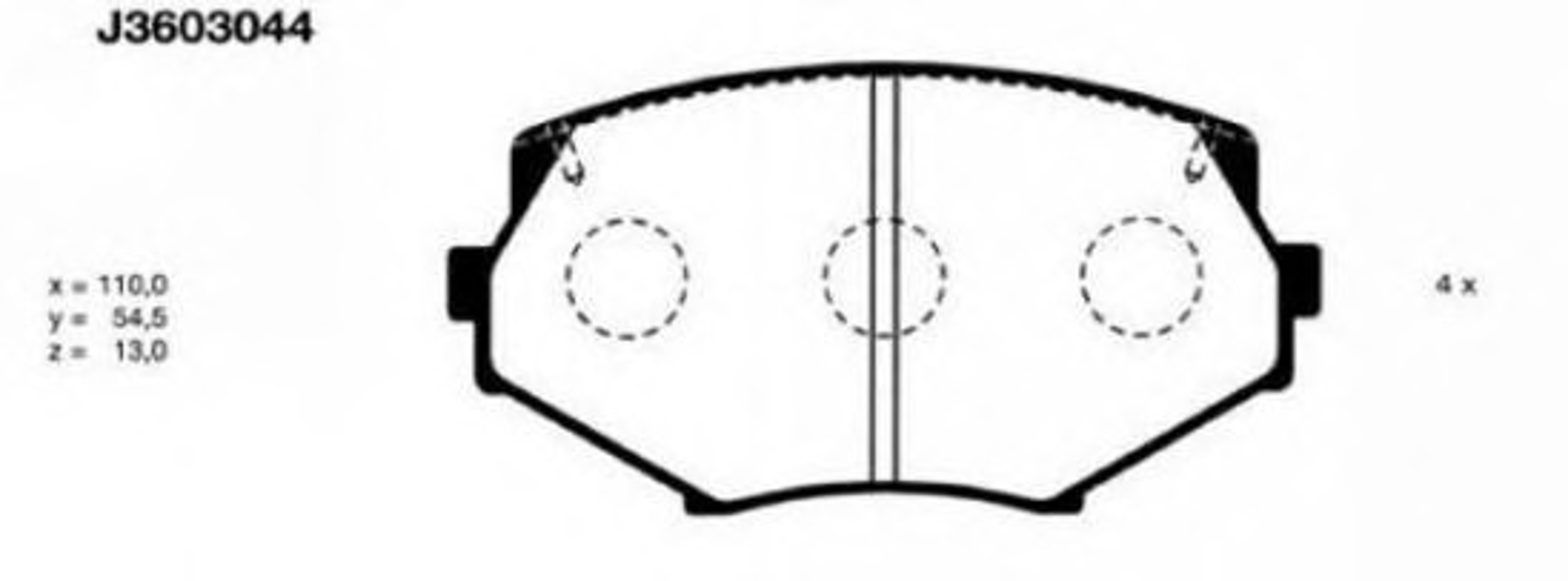 Колодки тормозные дисковые NIPPARTS J3603044